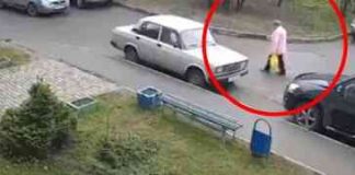 Nadzorna kamera snimila nevjerovatnu scenu u Rusiji: Pogledajte šta se dogodilo ovoj starici koja se vraćala iz kupovine!